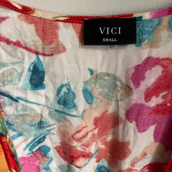 VICI Floral Maxi Summer Wrap Dress Size S Small Classic Sundress Wedding Brunch - Picture 8 of 10